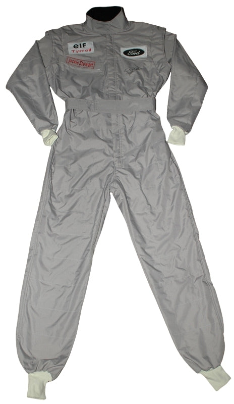 Jackie Stewart SIGNED F1 Vintage Tyrrell REPLICA Race Suit
