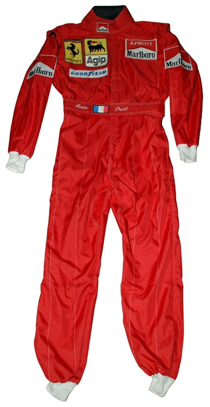 Alain Prost SIGNED F1 Ferrari 1990 REPLICA Race SUIT