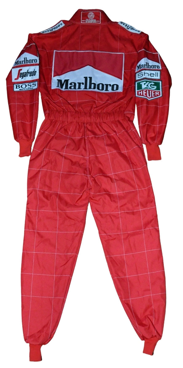 Alain Prost SIGNED F1 McLaren 1985 REPLICA Race SUIT