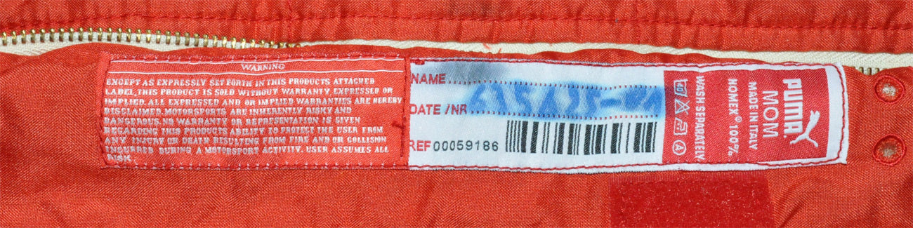 Kimi Raikkonen USED & SIGNED F1 Ferrari 2009 Race SUIT