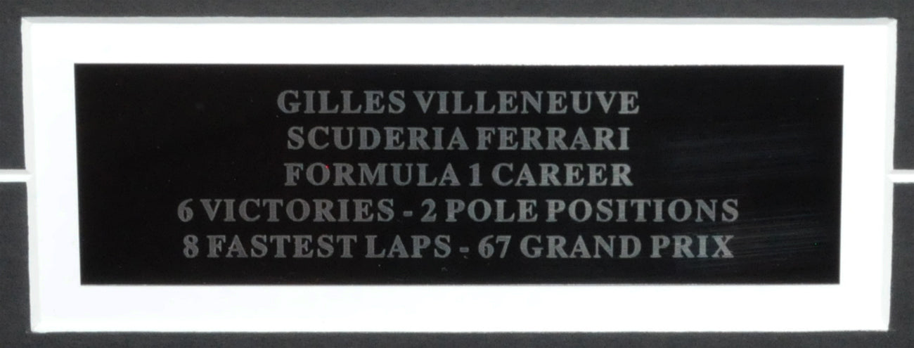 Gilles & Jacques Villeneuve Signed 21X31 inches Formula 1 Photos Montage Frame