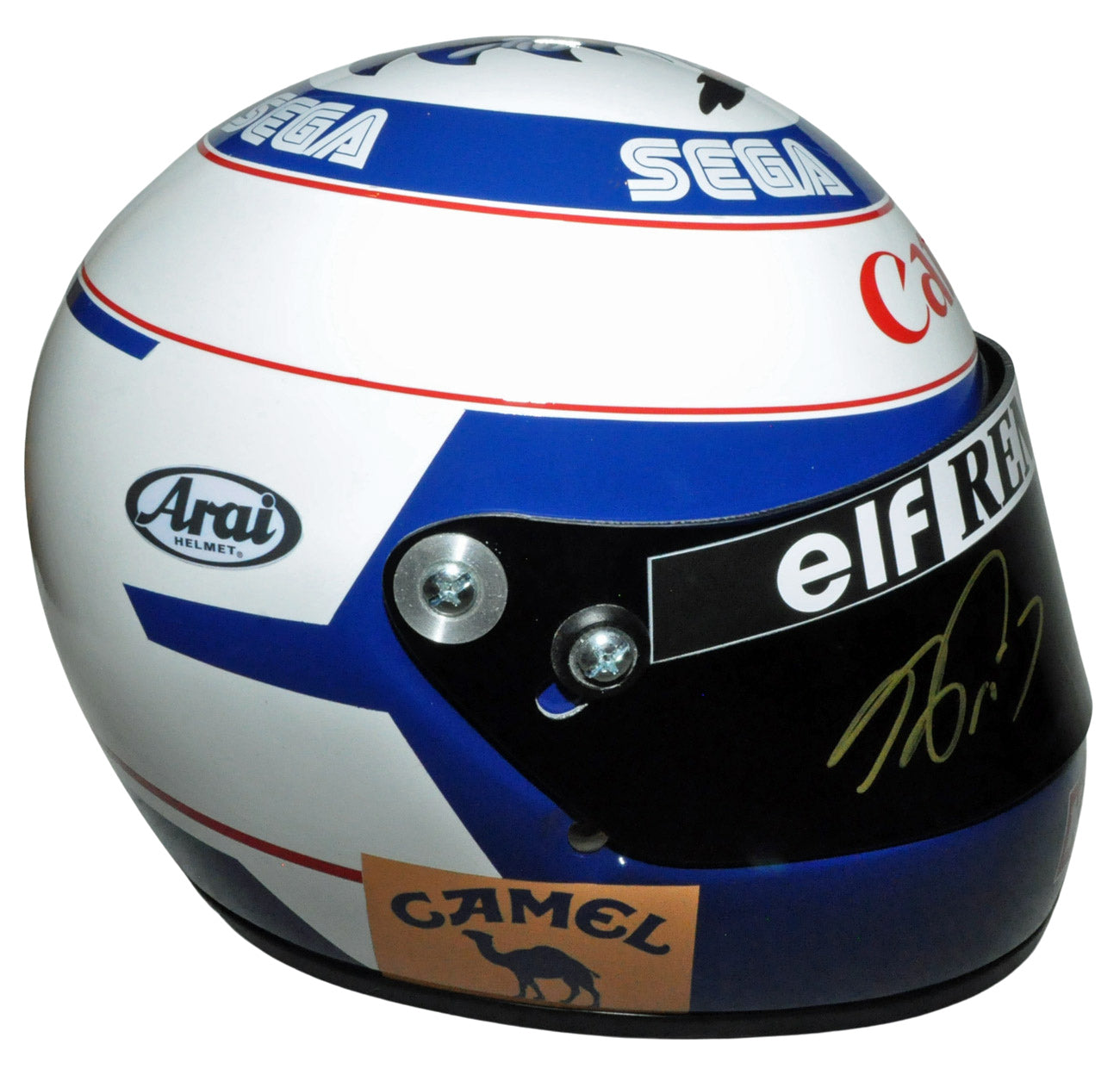 Alain Prost Signed F1 Renault Williams 1993 Full Scale Replica Helmet