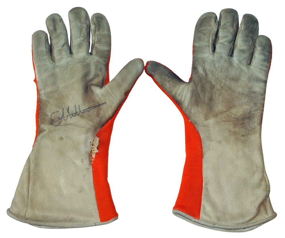 Gilles Villeneuve 1979 Monaco Grand Prix signed gloves