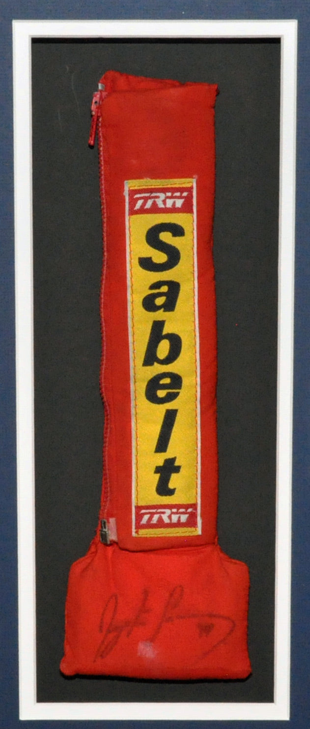 Ayrton Senna Used and Signed 1994 Sabelt Williams Renault Photos Montage Frame - SOLD