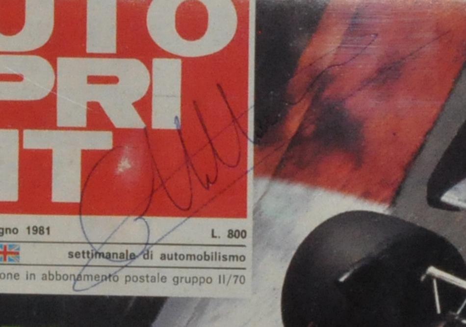 Gilles & Jacques Villeneuve Signed Formula 1 Photos Montage Frame - SOLD