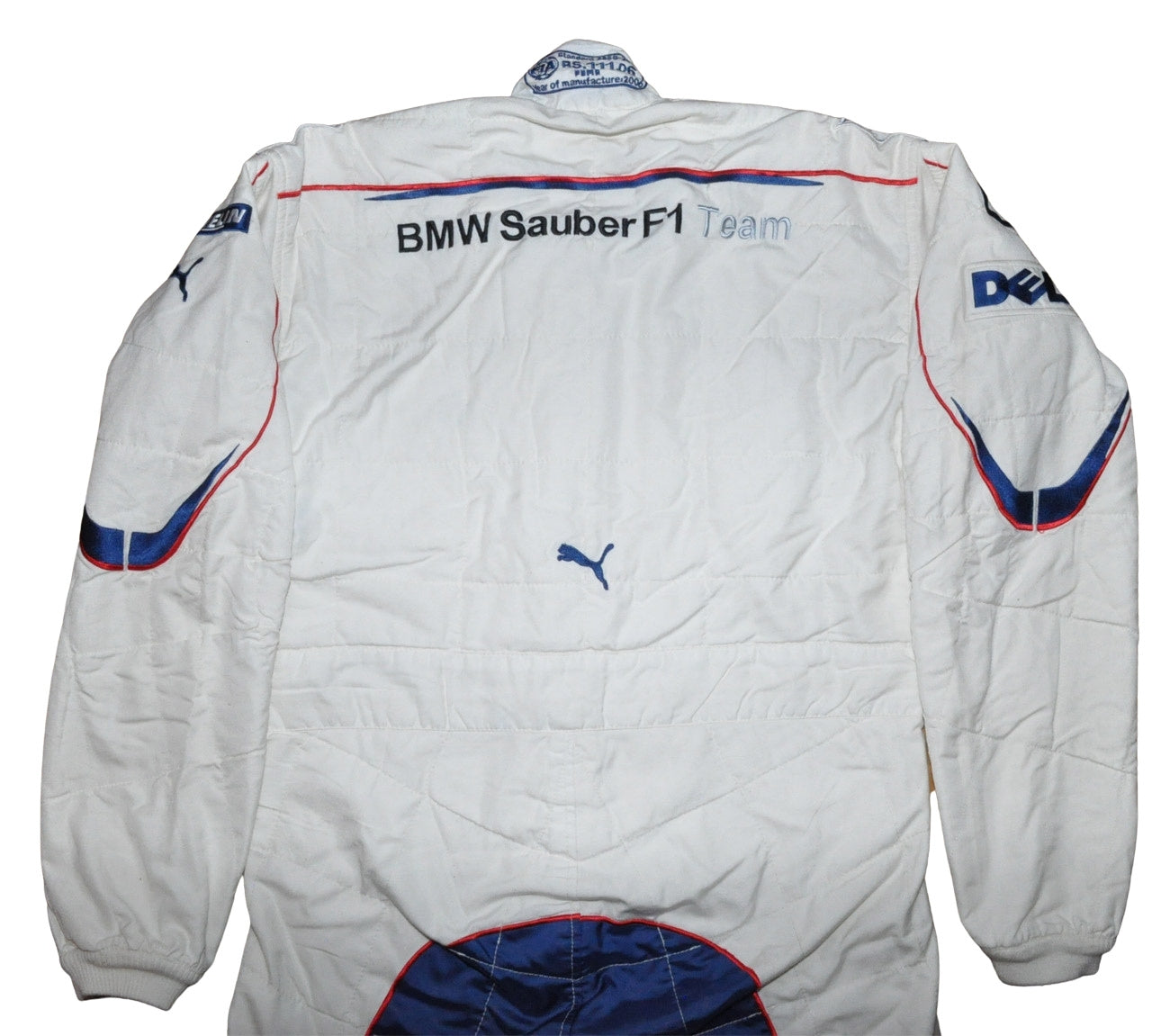 Jacques Villeneuve USED & SIGNED BMW Sauber 2006 Bahrain GP F1 Race SUIT