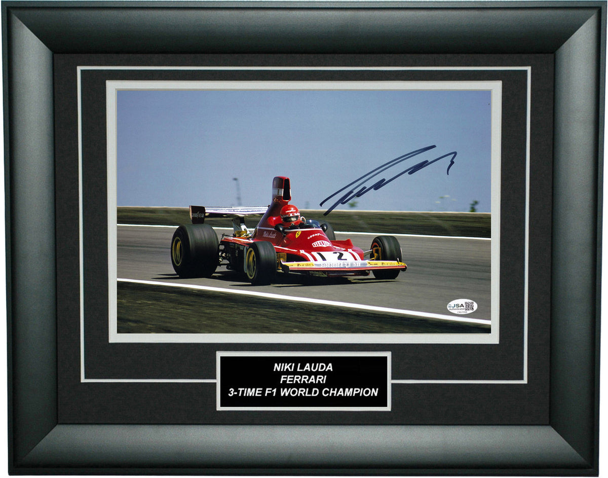 Niki Lauda Signed 8x12 Inches 1974 Ferrari F1 Photo Frame – Authentic Formula 1 Memorabilia