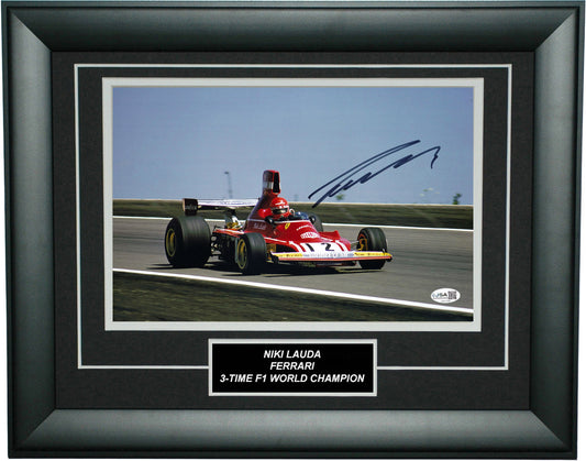 Niki Lauda Signed 8x12 Inches 1974 Ferrari F1 Photo Frame – Authentic Formula 1 Memorabilia
