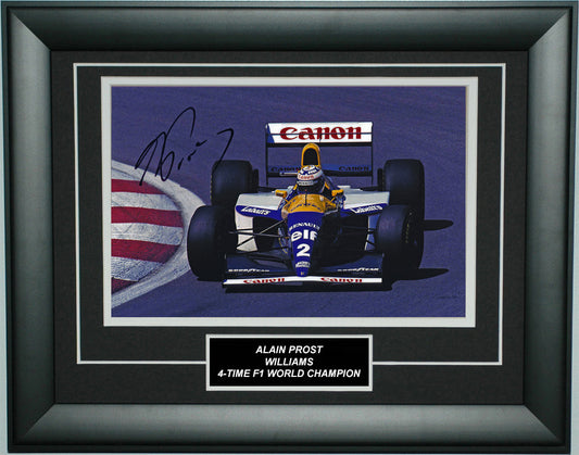Alain Prost Signed 8x12 Inches 1993 F1 Williams Renault Photo Frame – Authentic Formula 1 Memorabilia