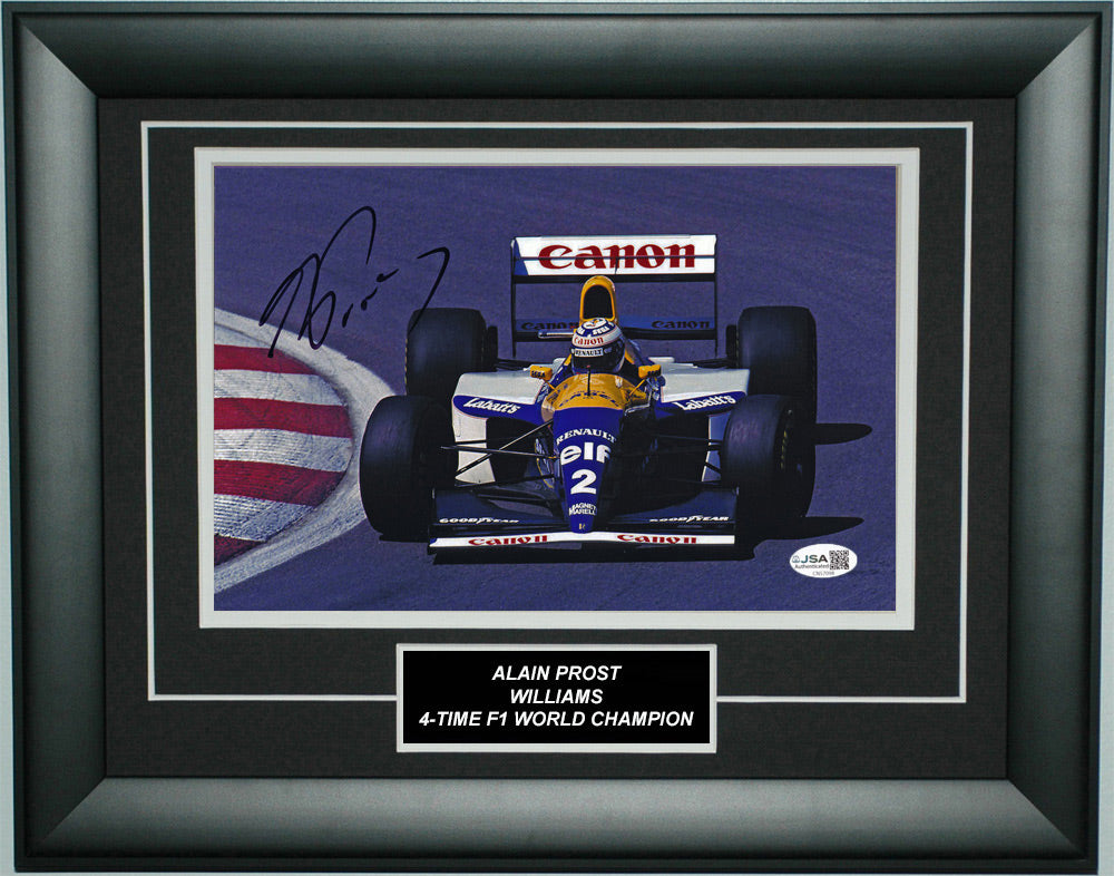 Alain Prost Signed 8x12 Inches 1993 F1 Williams Renault Photo Frame – Authentic Formula 1 Memorabilia