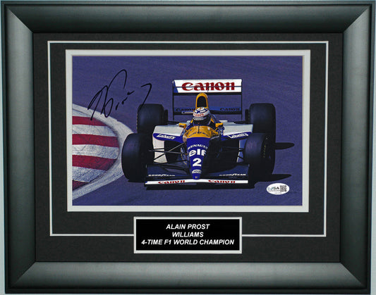 Alain Prost Signed 8x12 Inches 1993 F1 Williams Renault Photo Frame – Authentic Formula 1 Memorabilia