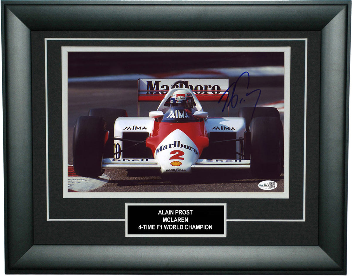 Alain Prost Signed 8x12 Inches F1 McLaren Photo Frame – Authentic Formula 1 Memorabilia
