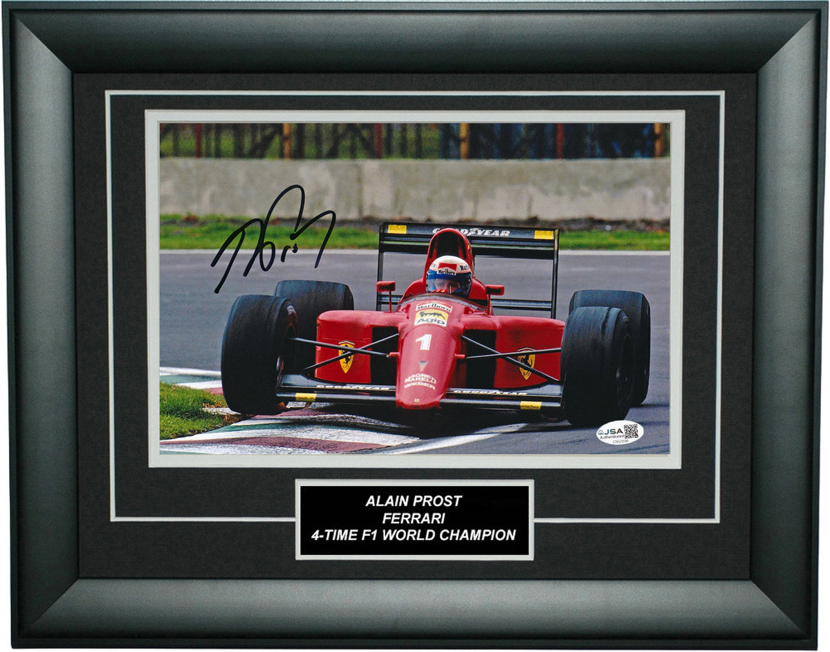 Alain Prost Signed 8x12 Inches F1 Ferrari Photo Frame – Authentic Formula 1 Memorabilia