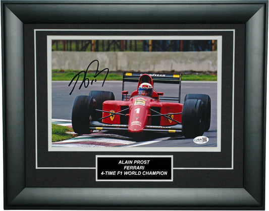 Alain Prost Signed 8x12 Inches F1 Ferrari Photo Frame – Authentic Formula 1 Memorabilia