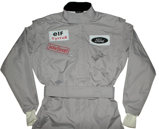 Jackie Stewart SIGNED F1 Vintage Tyrrell REPLICA Race Suit