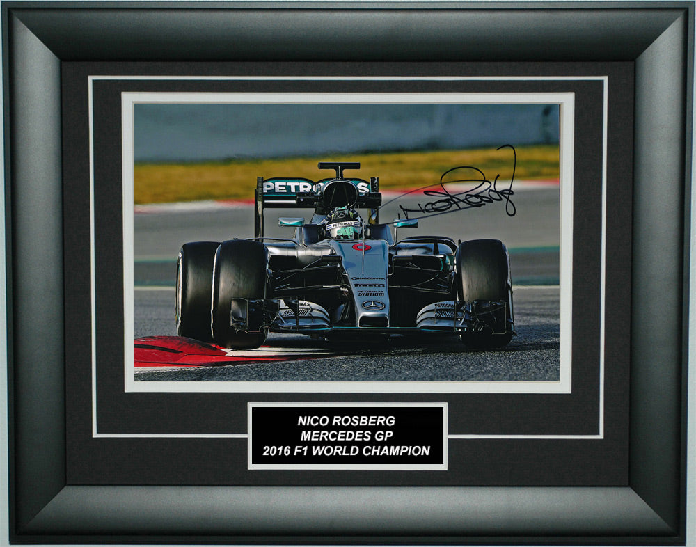 Nico Rosberg Signed 8x12 Inches 2016 Mercedes F1 Photo Frame – Authentic Formula 1 Memorabilia