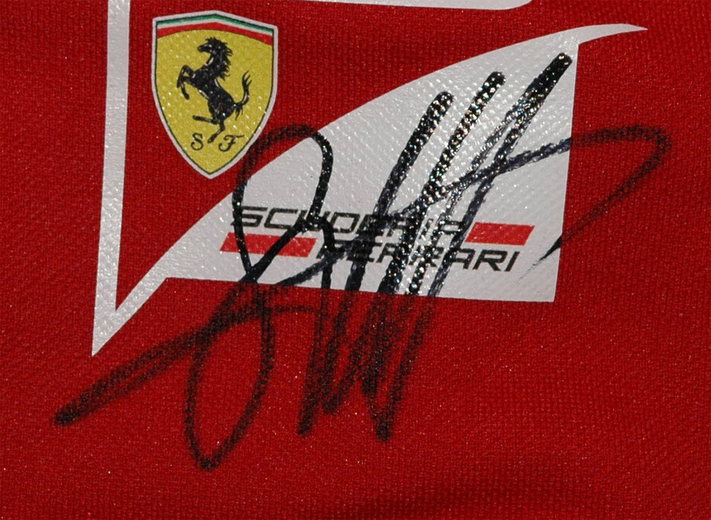 Sebastian Vettel Signed 19x23 Inches Replica Gloves Montage Frame