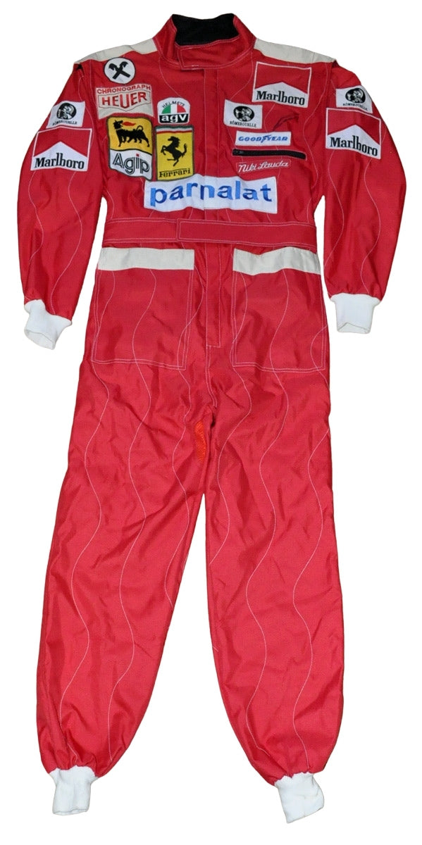 Niki Lauda SIGNED F1 FERRARI 1975 REPLICA Race SUIT