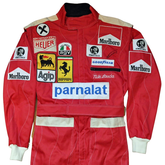 Niki Lauda SIGNED F1 FERRARI 1975 REPLICA Race SUIT