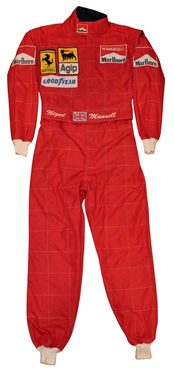 Nigel Mansell SIGNED F1 Ferrari 1990 REPLICA Race SUIT
