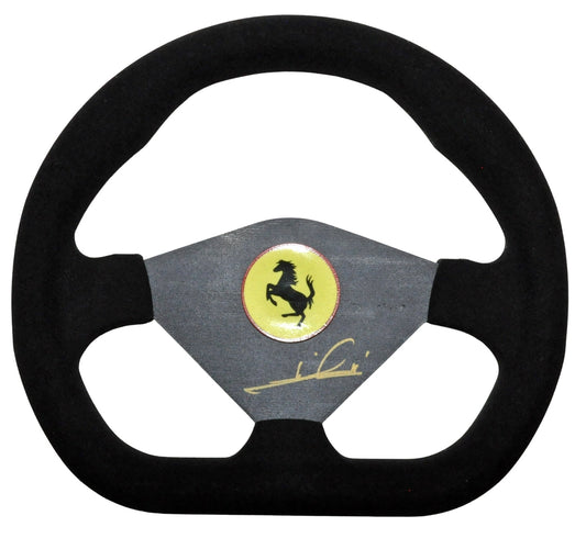 Mario Andretti Signed Replica 10 Inches Ferrari Steering Wheel