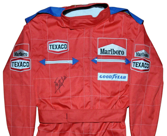 Emerson Fittipaldi Signed F1 Lotus 1974 Replica Race SUIT