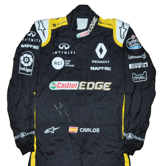 Carlos Sainz Jr USED & SIGNED F1 Renault 2018 Race SUIT