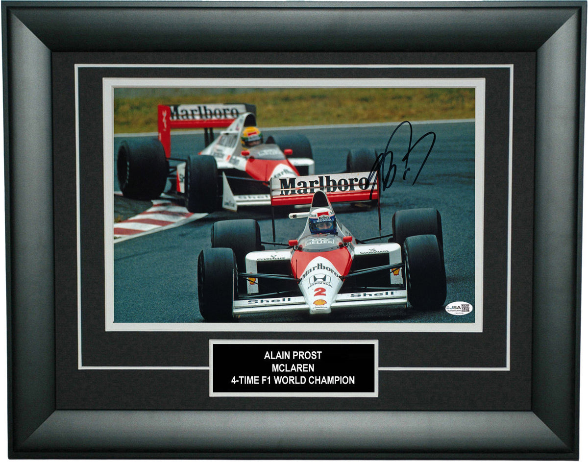 Alain Prost Signed 8x12 Inches F1 McLaren Photo Frame – Authentic Formula 1 Memorabilia