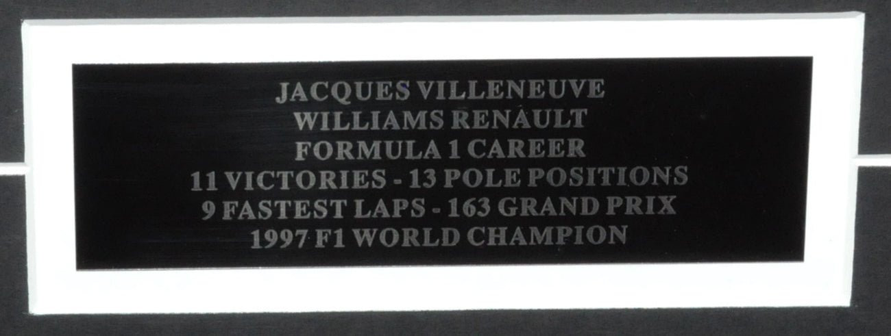 Gilles & Jacques Villeneuve Signed 21X31 inches Formula 1 Photos Montage Frame