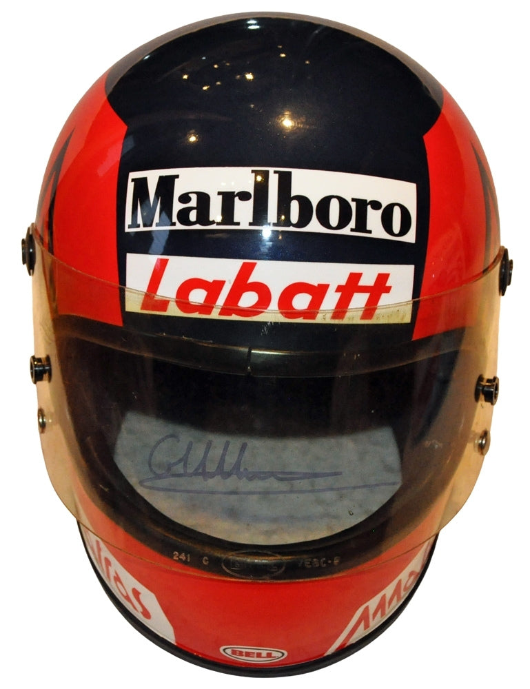 Gilles Villeneuve Signed F1 Ferrari 1980 Full Scale Replica Helmet - SOLD