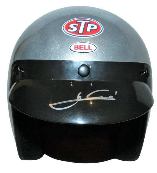 Mario Andretti Signed Open Face Full Scale Replica Helmet
