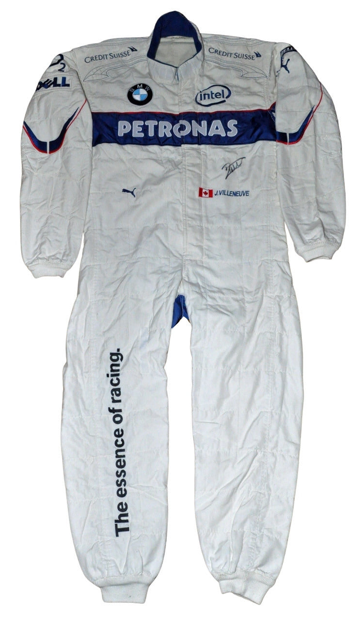 Jacques Villeneuve USED & SIGNED BMW Sauber 2006 Bahrain GP F1 Race SUIT