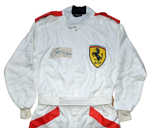 Juan Manuel Fangio SIGNED VINTAGE FERRARI F1 REPLICA Race SUIT
