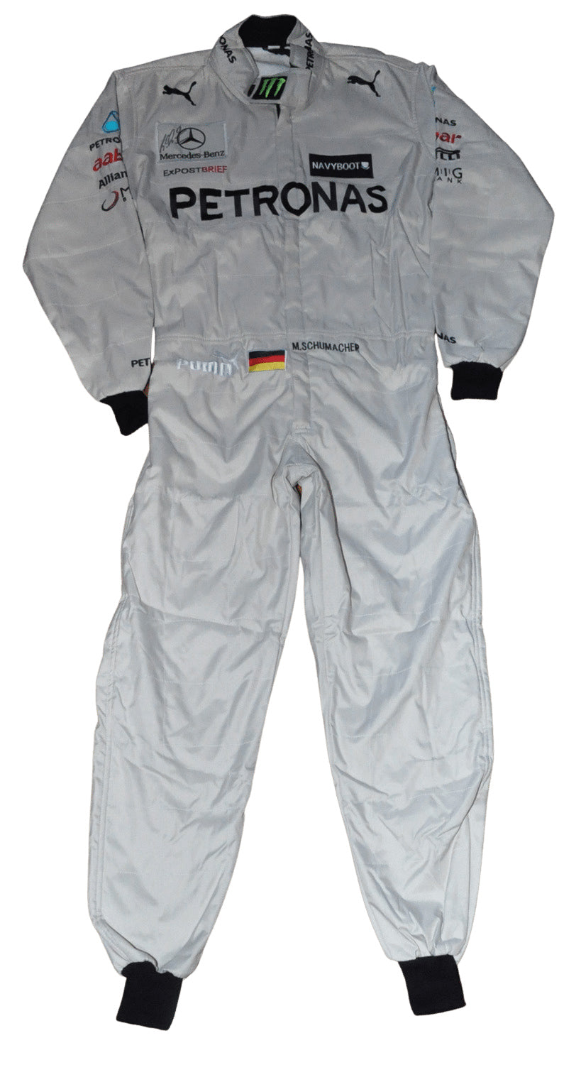 Michael Schumacher SIGNED Mercedes 2012 F1 REPLICA Race SUIT