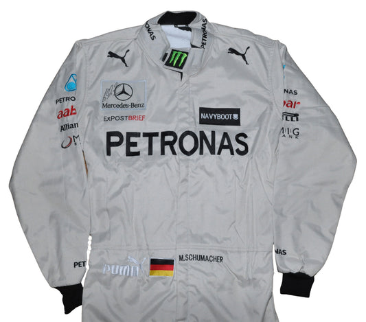 Michael Schumacher SIGNED Mercedes 2012 F1 REPLICA Race SUIT